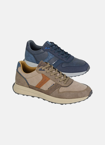 Two Tone Lace Up Leisure Trainer 