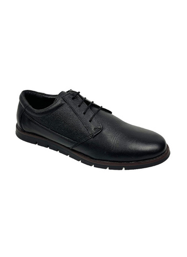 Dr Keller Angus Men�s Black Leather Derby Shoes � Wide Fit