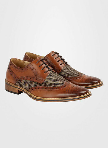 Oxford Herringbone Brogue Shoe 
