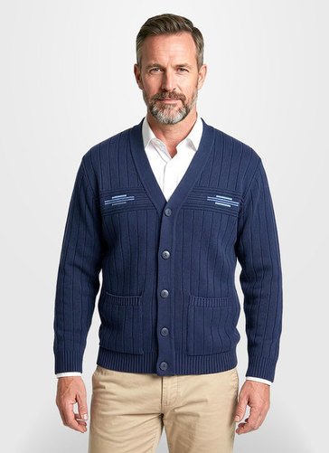 Ribber Knit Button Cardigan