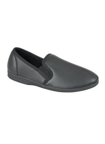 LEATHER LOOK SLIPPER 