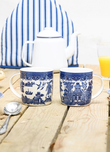 Blue Willow Mugs (pack Of 2)