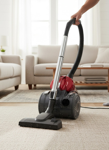 800w Bagless Corded Cyclone Vacuum - Red