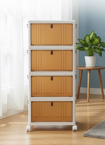 Plastic Stackable Storage Boxes & Wheels