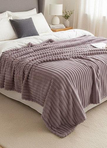 Luxurious Faux Rabbit Fur Throw Blanket 