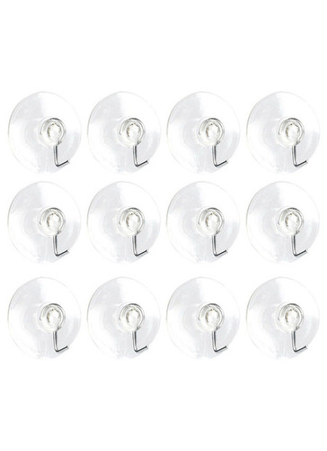 12 PACK SUCTION HOOKS 