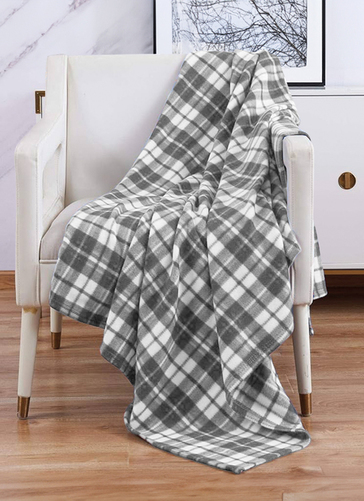 Polar Checkered Fleece Throw 