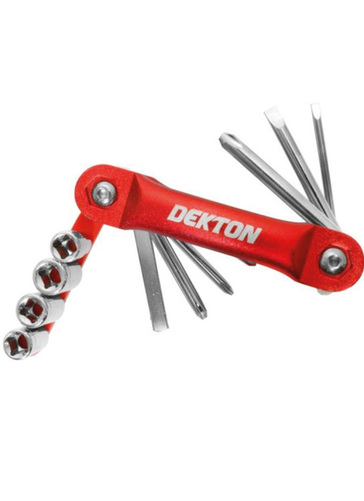 DEKTON 11PC FOLDING SCREWDRIVER AND SOCK 