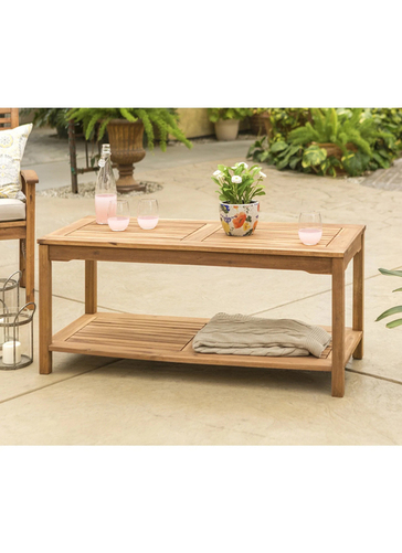 Acacia Wood Outdoor Patio Coffee Table