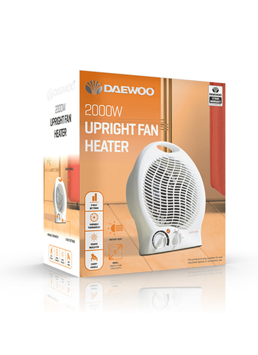 Daewoo 2000w Upright Fan Heater