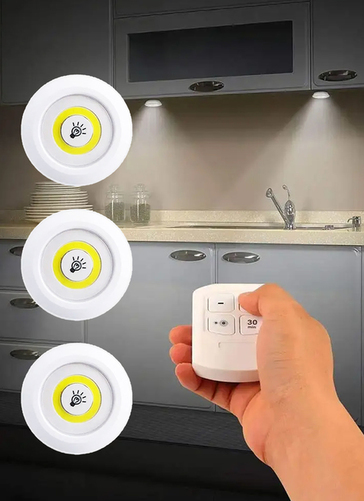 Remote Control LED Light Set 3pk
