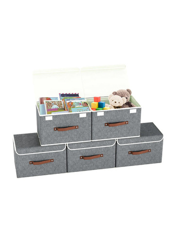 5pc Collapsible Storage Box with Lid