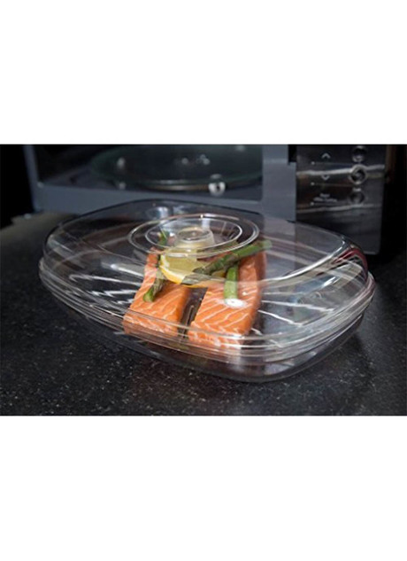 MICROWAVABLE FISH STEAMER WITH LID