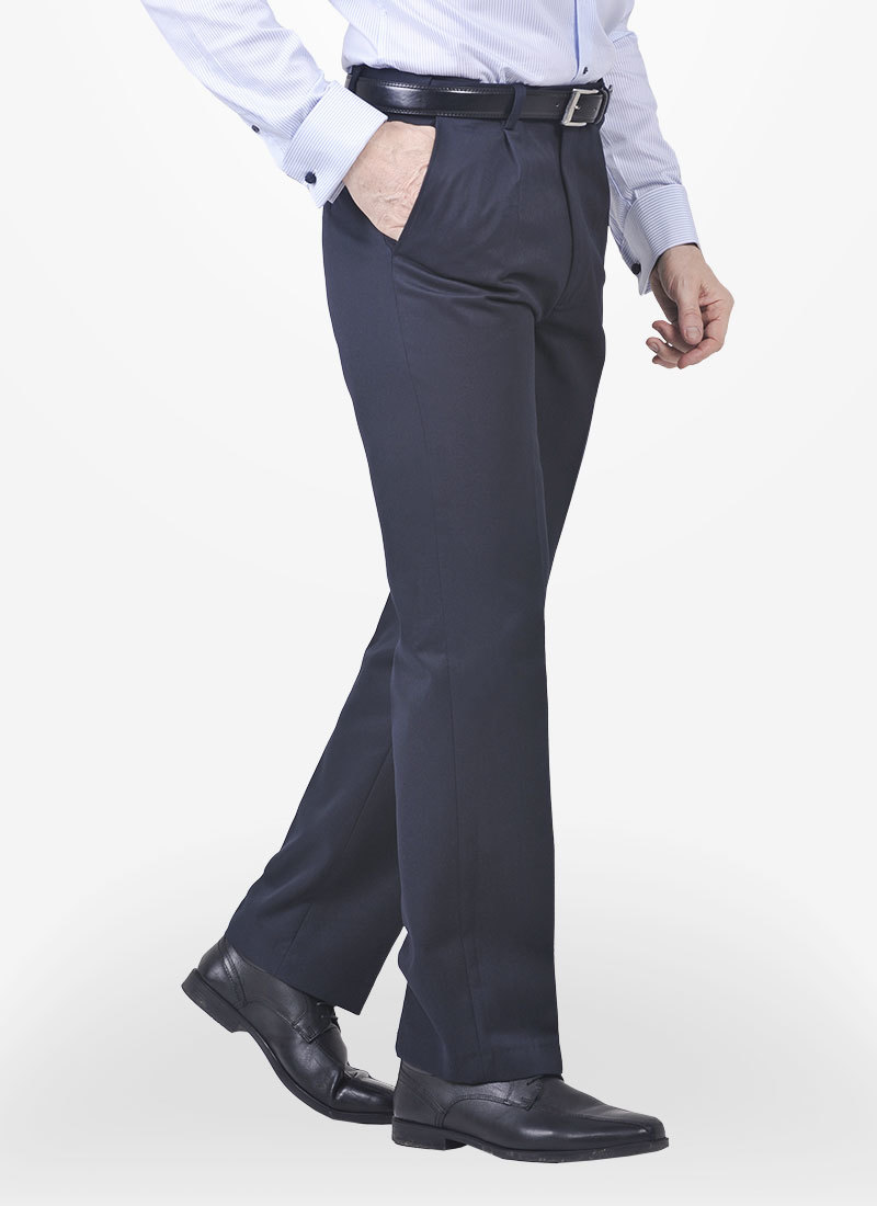 leather elastic waist trousers