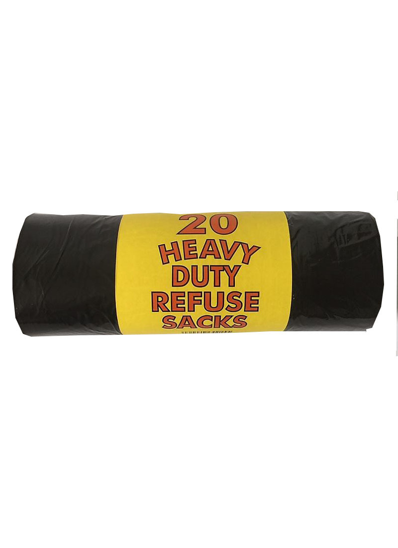 Faithfull Heavy-Duty Black Refuse Sacks (Roll 10) - HSS Hire