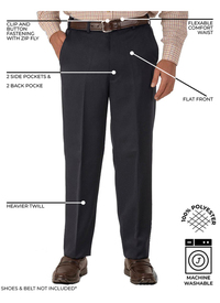 COMFORT WAIST TWILL TROUSER 