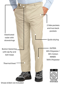 THERMAL LINED EASY PULL ON TROUSERS 