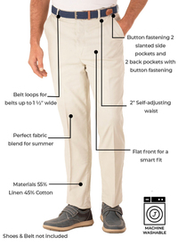 LINEN BLEND TROUSER 