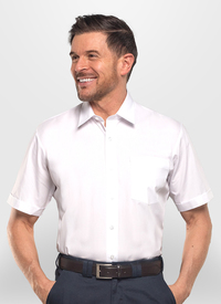 MENS POPLIN SHORT SLEEVE SHIRT 