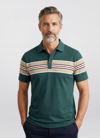 Stripe Design Polo Tshirt 
