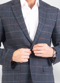 Tweed  Wool Check Blazer 