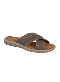 Leather and Suede Crossover Mule Sandals Leather and Suede Crossover Mule Sandals