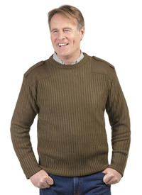 FISHERMAN RIB CREW NECK JUMPER 