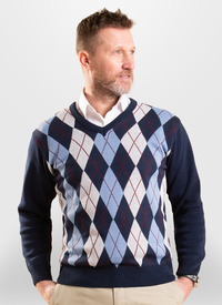 ARGYLE PATTERN SWEATER 