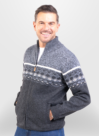 Norfolk Fleece Lined Jacquard Zipper 