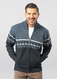 Norfolk Fleece-Lined Jacquard Zipper Norfolk Fleece-Lined Jacquard Zipper