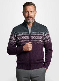 Contrast Chenille Zip Cardigan Contrast Chenille Zip Cardigan