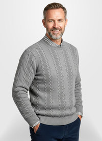 Cable Knit Crew Neck Jumper 