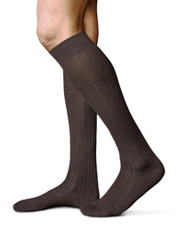 Calf Length Brown Socks 