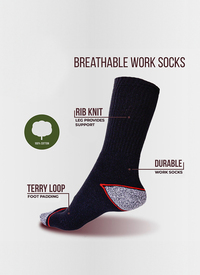 3 pck Heavy Duty Work Socks