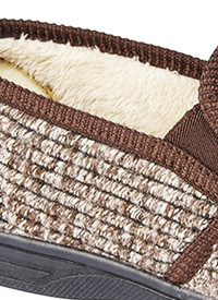 TEXTURED KNIT SLIPPERS 