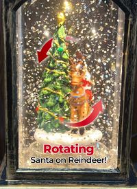 Spinning USB Santa Glitter Lantern