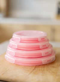 4pc Silicone  Collapsible Stacking Containers