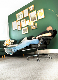 First Class Office Recliner and Footstool