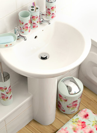 7pc English Rose Bath Set