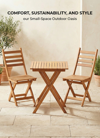 Homelya 3-Piece Folding Outdoor Dining Set