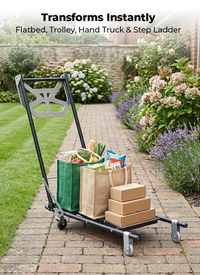 Homelya 4-in-1 MultiPurpose Utility Cart & Step Ladder Homelya 4-in-1 MultiPurpose Utility Cart & Step Ladder