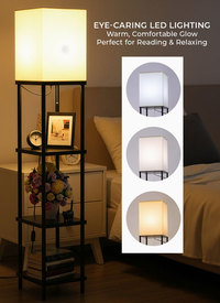 3-Tier Shelf with Lamp for Books