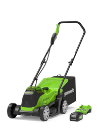 Greenworks 24V 33cm Cordless Brushless Lawnmower (4AH Battery & 2A Charger) Greenworks 24V 33cm Cordless Brushless Lawnmower (4AH Battery & 2A Charger)