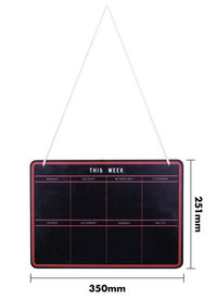 Weekly Hanging Chalkboard Planner With 8 Sections