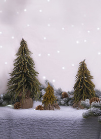 Decorative Gold Finish Mini Christmas Tree in