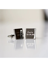 Engraved Own Actual Handwriting Cufflinks