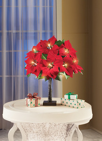 Free Standing LED Poinsettia Tree