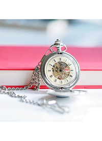 PERSONALISED ROMAN SKELETON POCKET WATCH