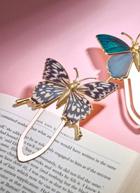 Gold Plated Butterfly Bookmarks set of 3