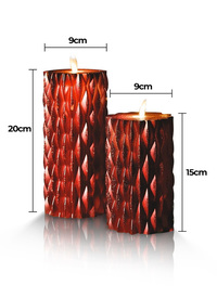 Set of 2 Glitter Flameless Candles with Movin